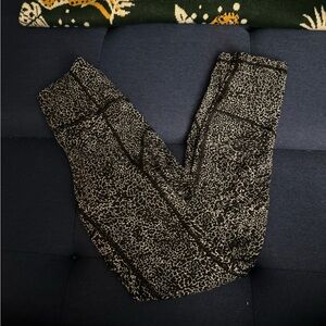 Lululemon Athletica Black and White Patterned Leggings